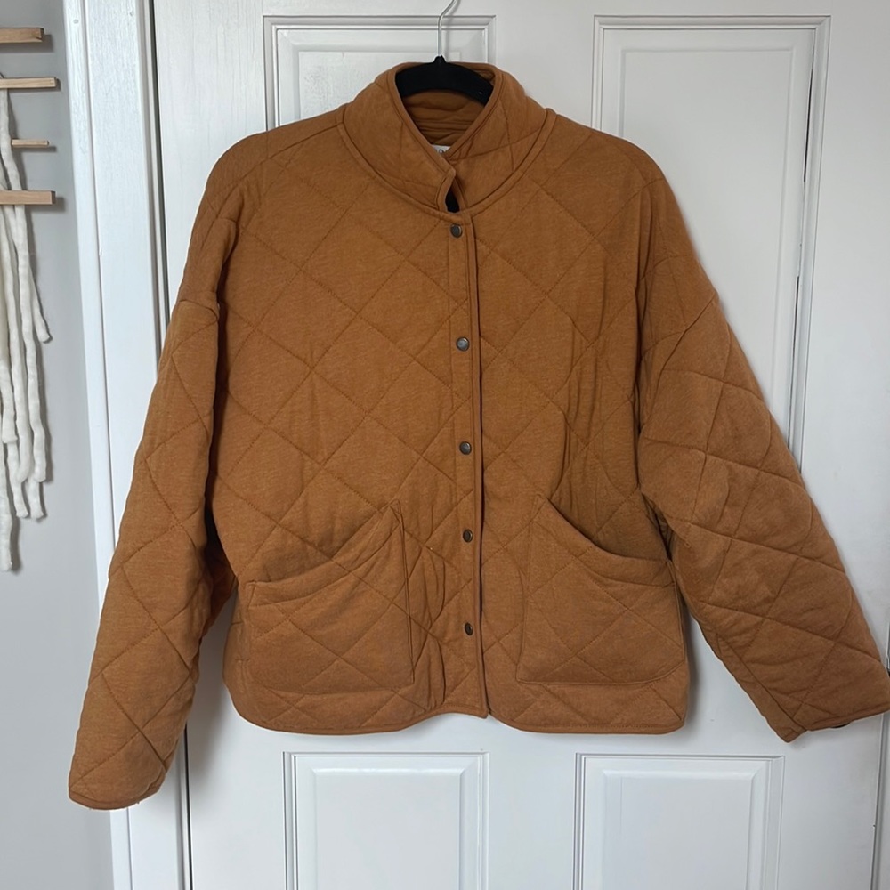 Burnt Orange Quilt Jacket